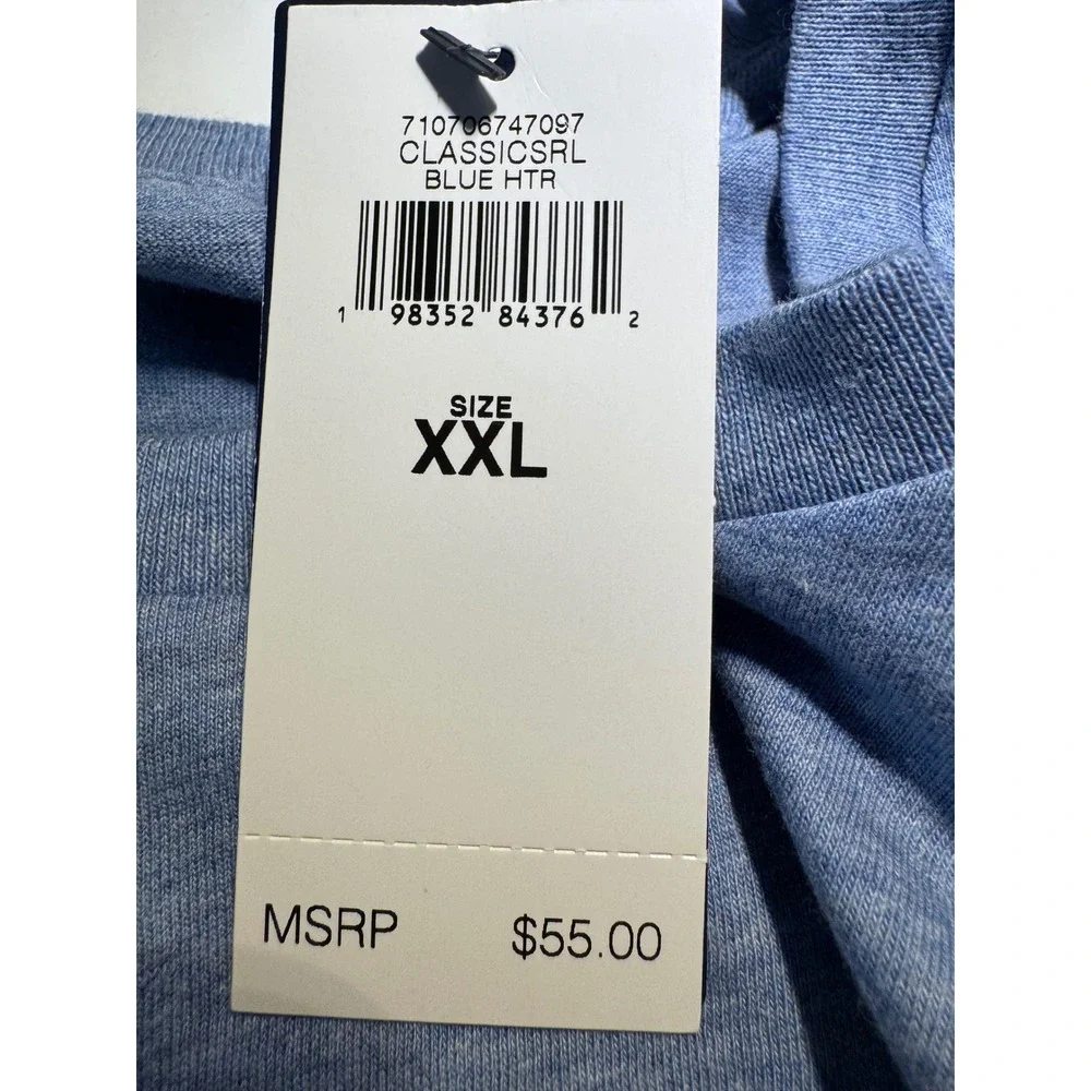 Polo Ralph Lauren Men's Classic Fit Crew Neck T-Shirt XXL‎ Blue Heather Red Pony